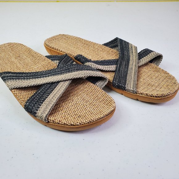 Shein Shoes - Shein Womens Natural Minimalist Cross Strap Slide Sandals CN42